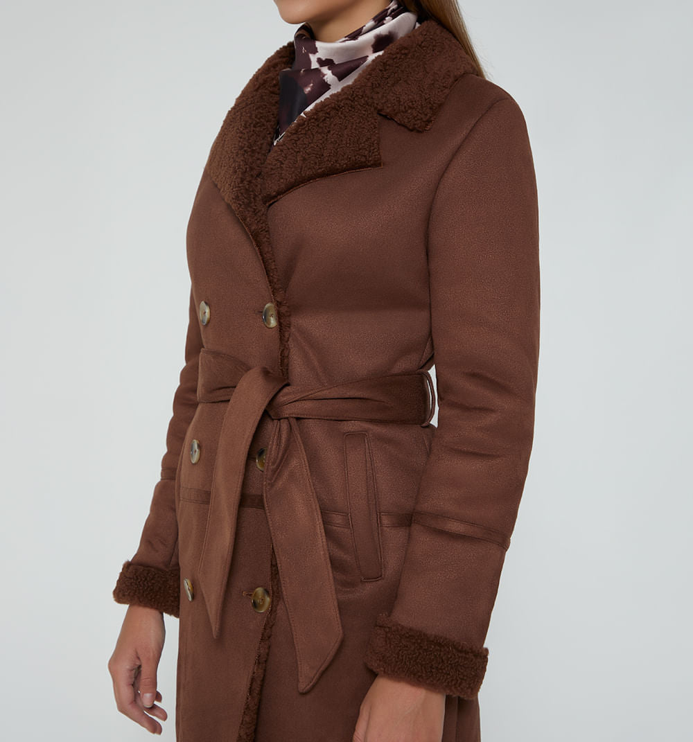 Gaban En Suede Con Interior En Teddy