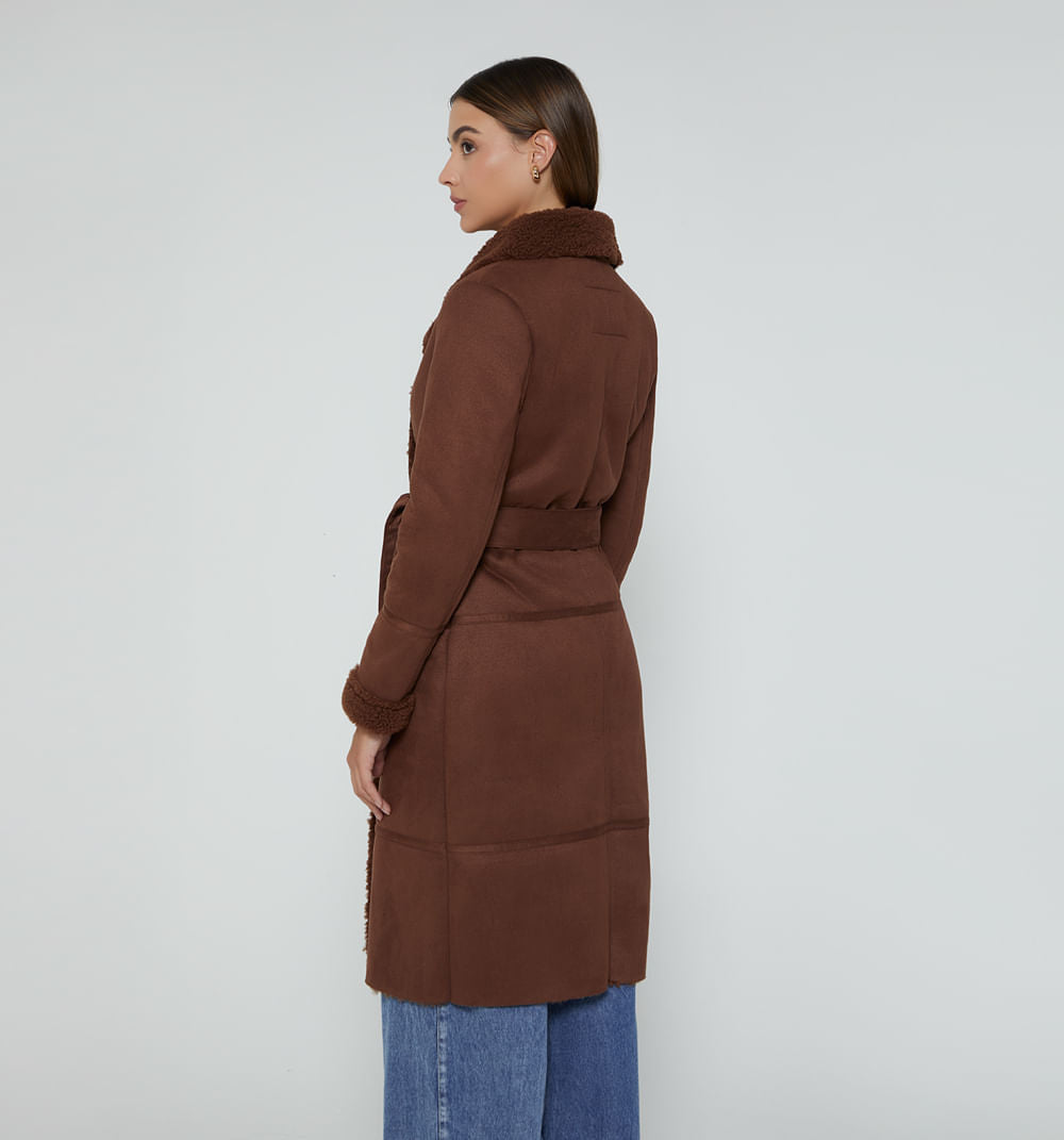 Gaban En Suede Con Interior En Teddy