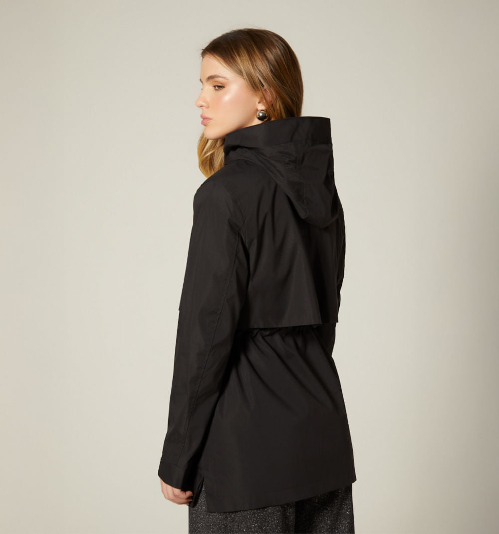 Abrigo Largo Impermeable, Cuello Alto