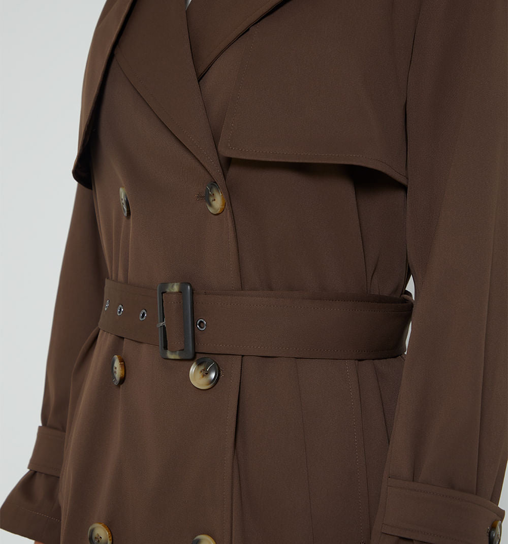 Gabardina Clásica Con Cinturon