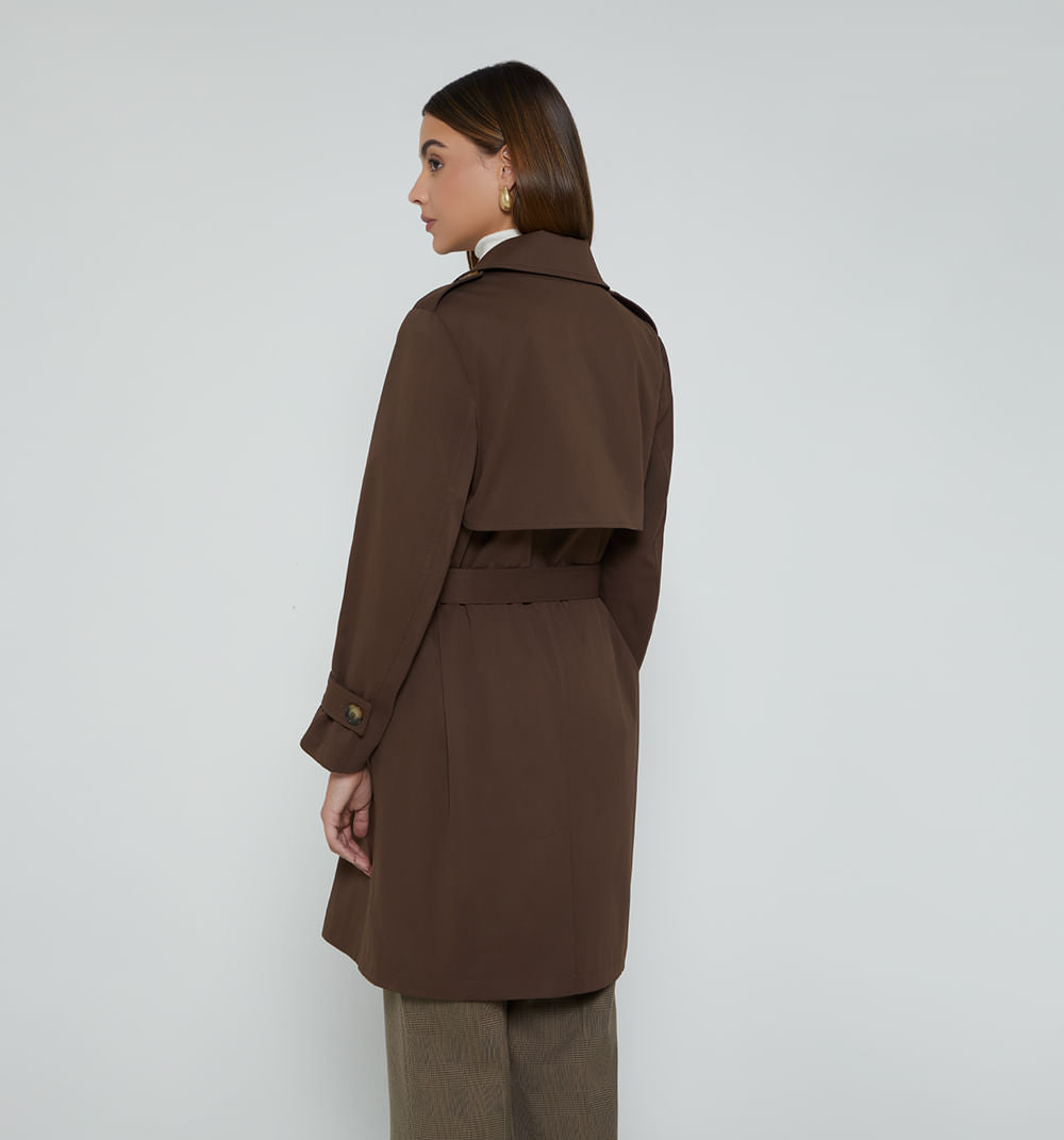 Gabardina Clásica Con Cinturon