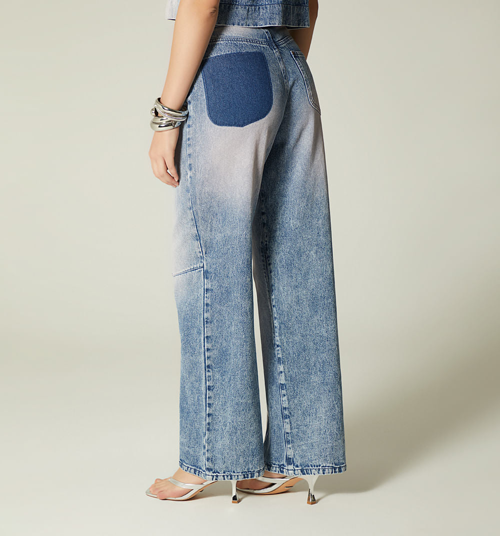 Jean Wide Leg Corte En Piernas.