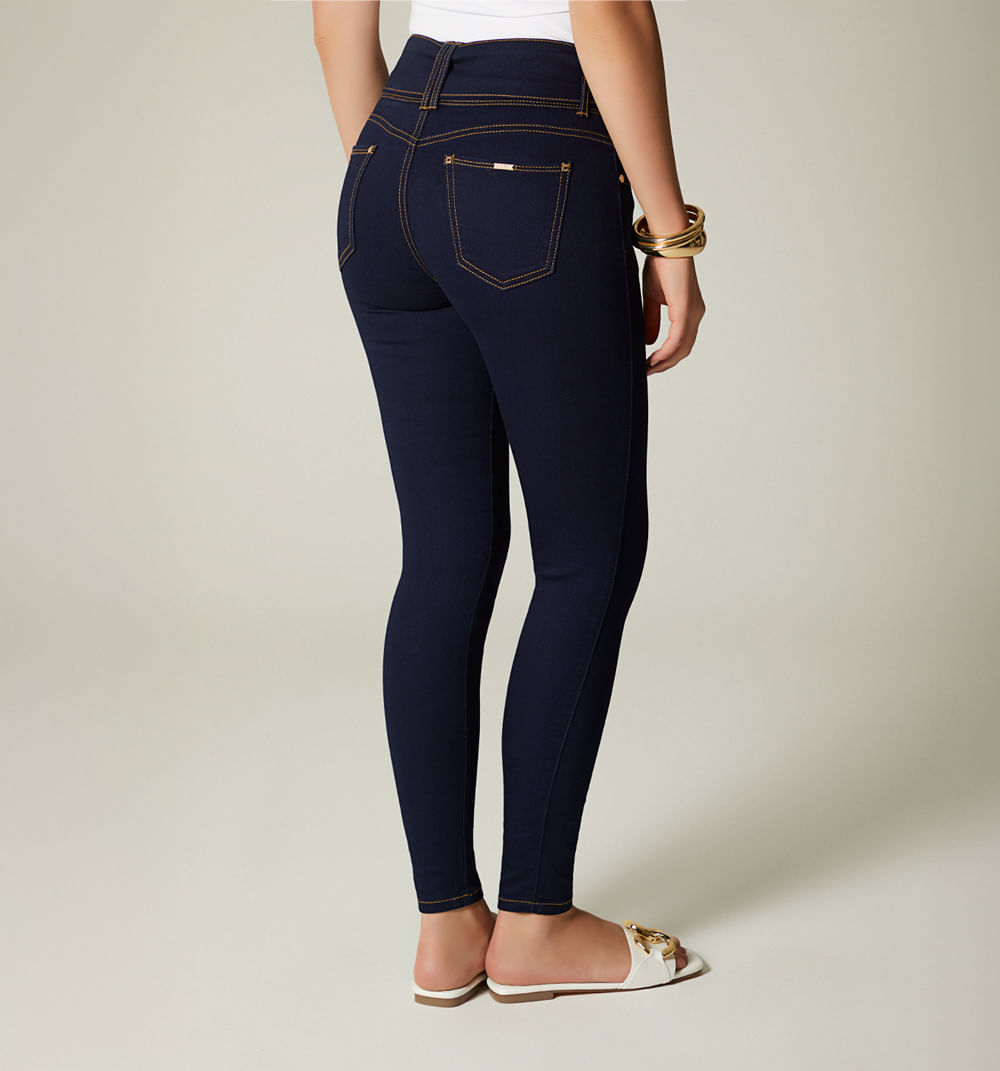 Jean Ultraslim Tiro Alto Con Correa Para Mujer