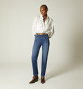 Jean Skinny Tiro Alto Correa Para Mujer