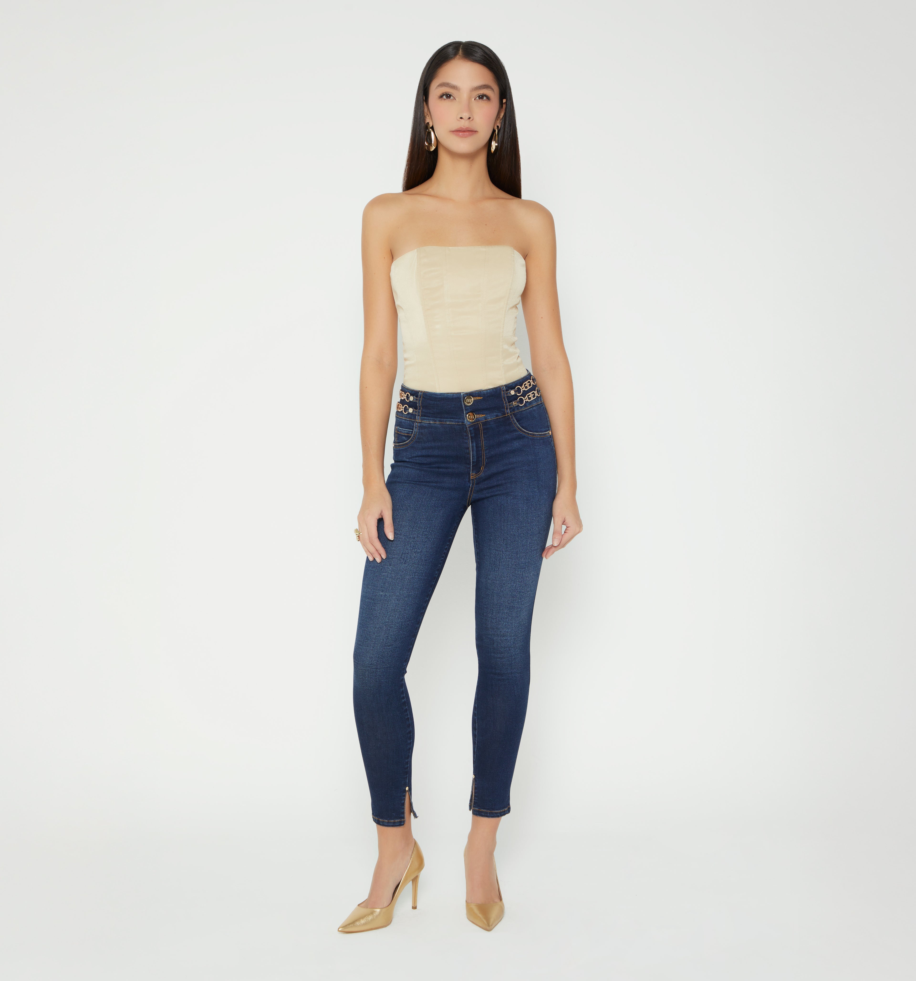 Jean Ultraslim Alto Levanta Cola Herraje