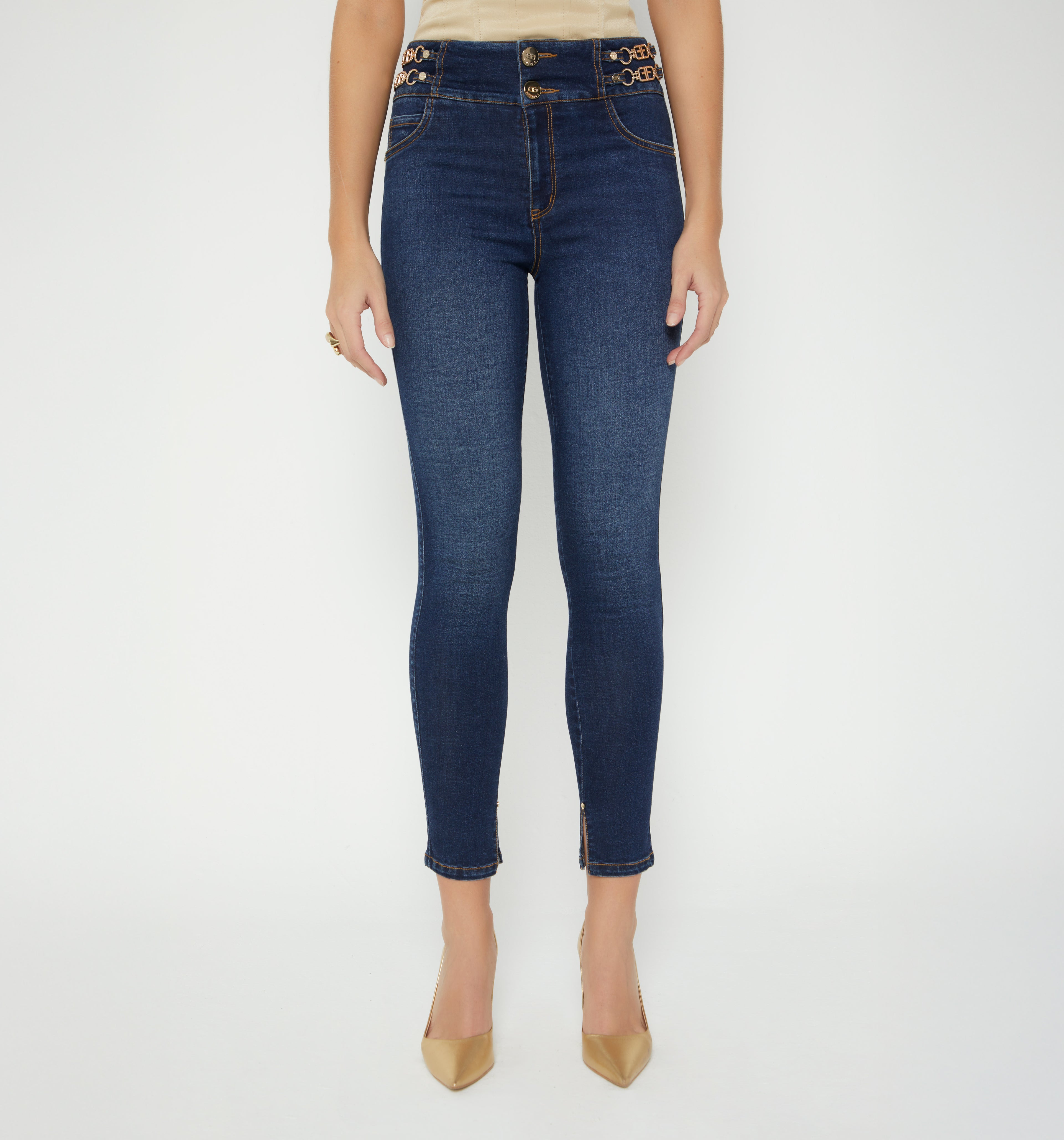 Jean Ultraslim Alto Levanta Cola Herraje