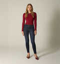 Jean Skinny Tiro Medio Cortes En Pretina