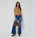 Jeans Campana Tiro Medio Correa