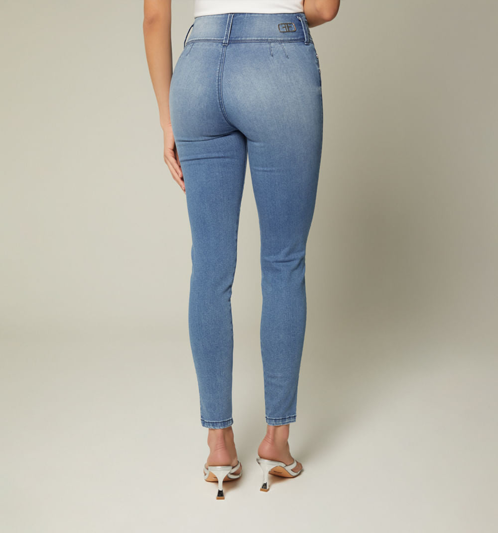 Jean Ultraslim Pretina Ancha Con Cortes