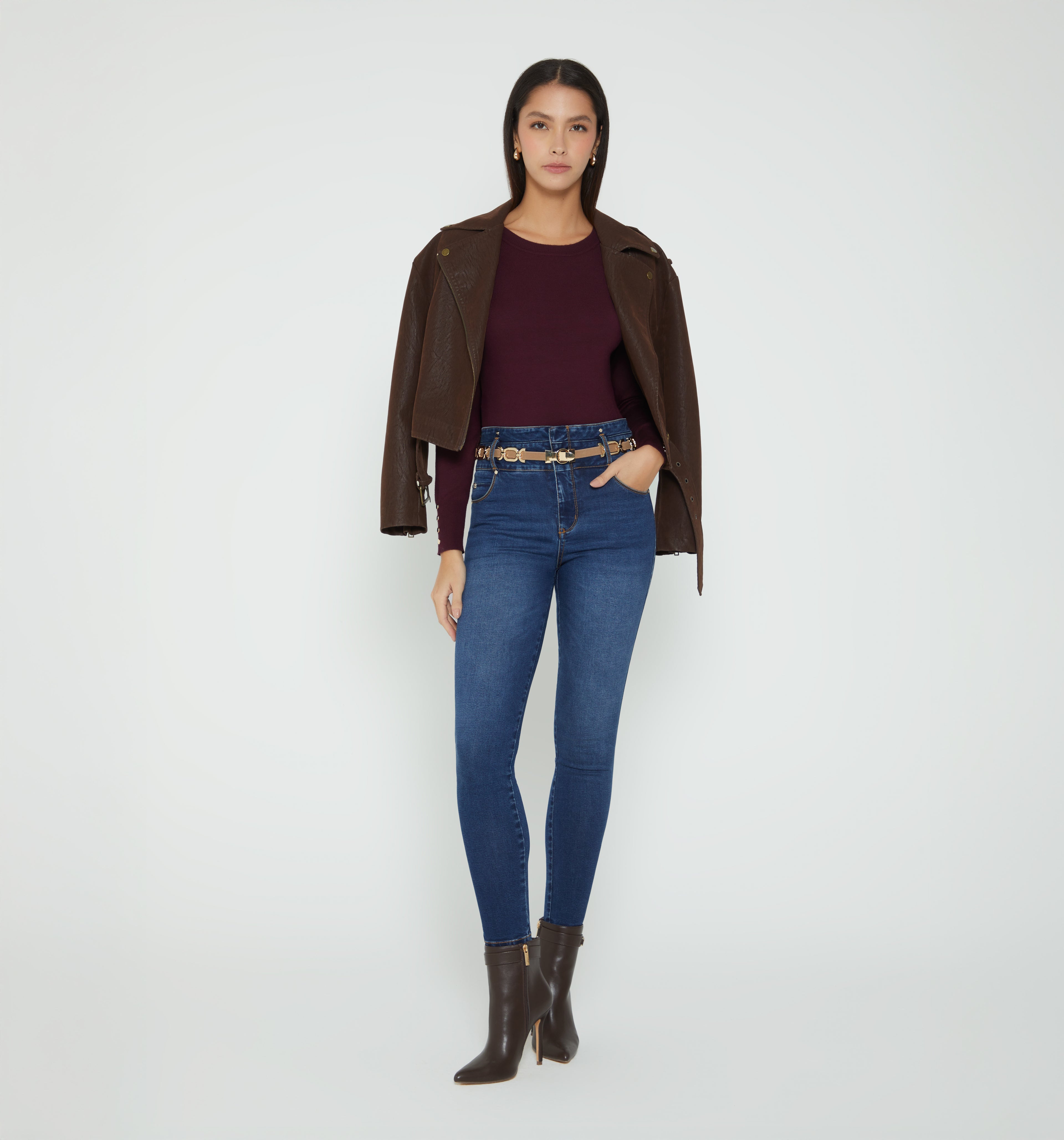 Jeans Ultraslim Super Alto Correa