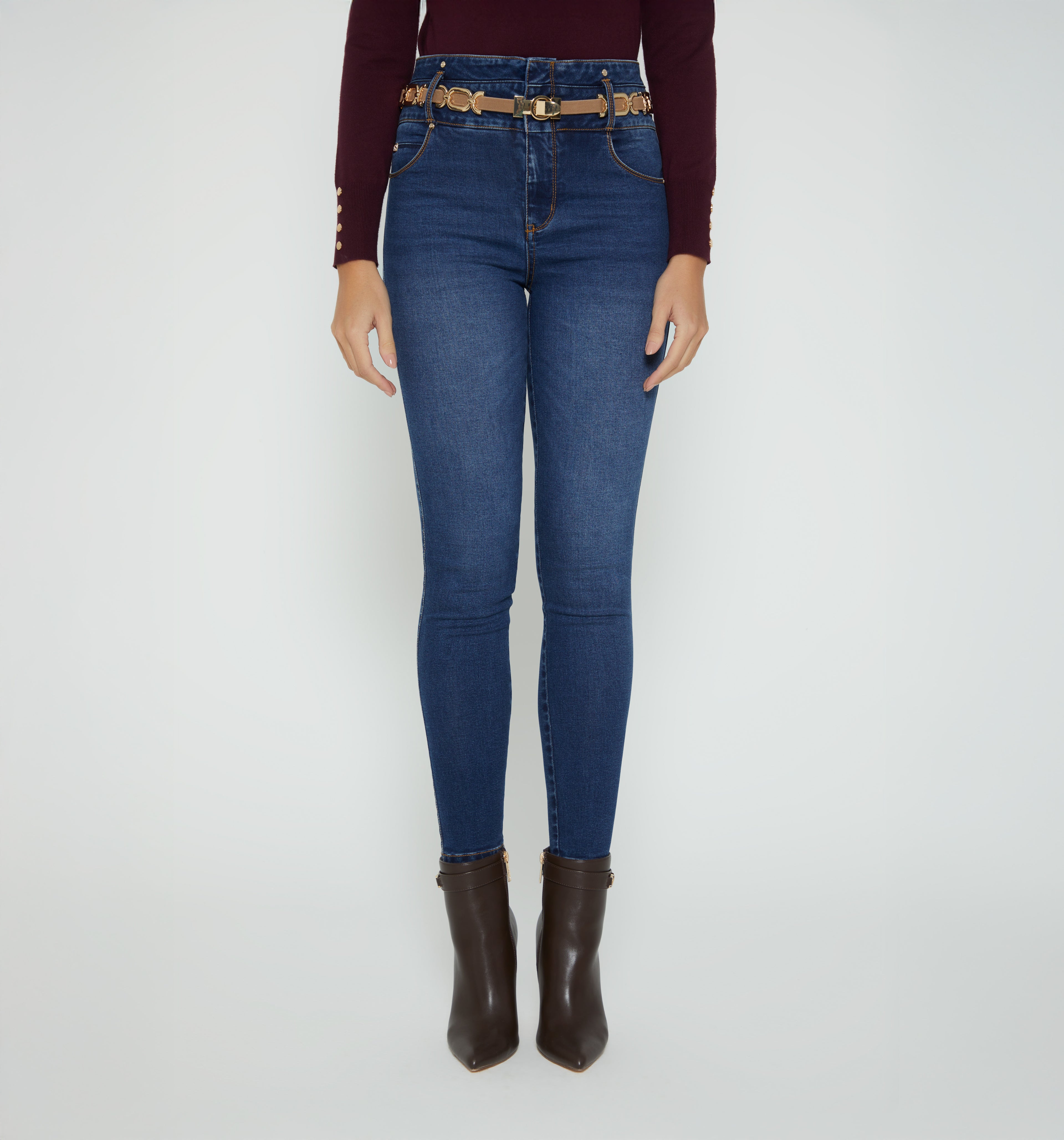 Jeans Ultraslim Super Alto Correa