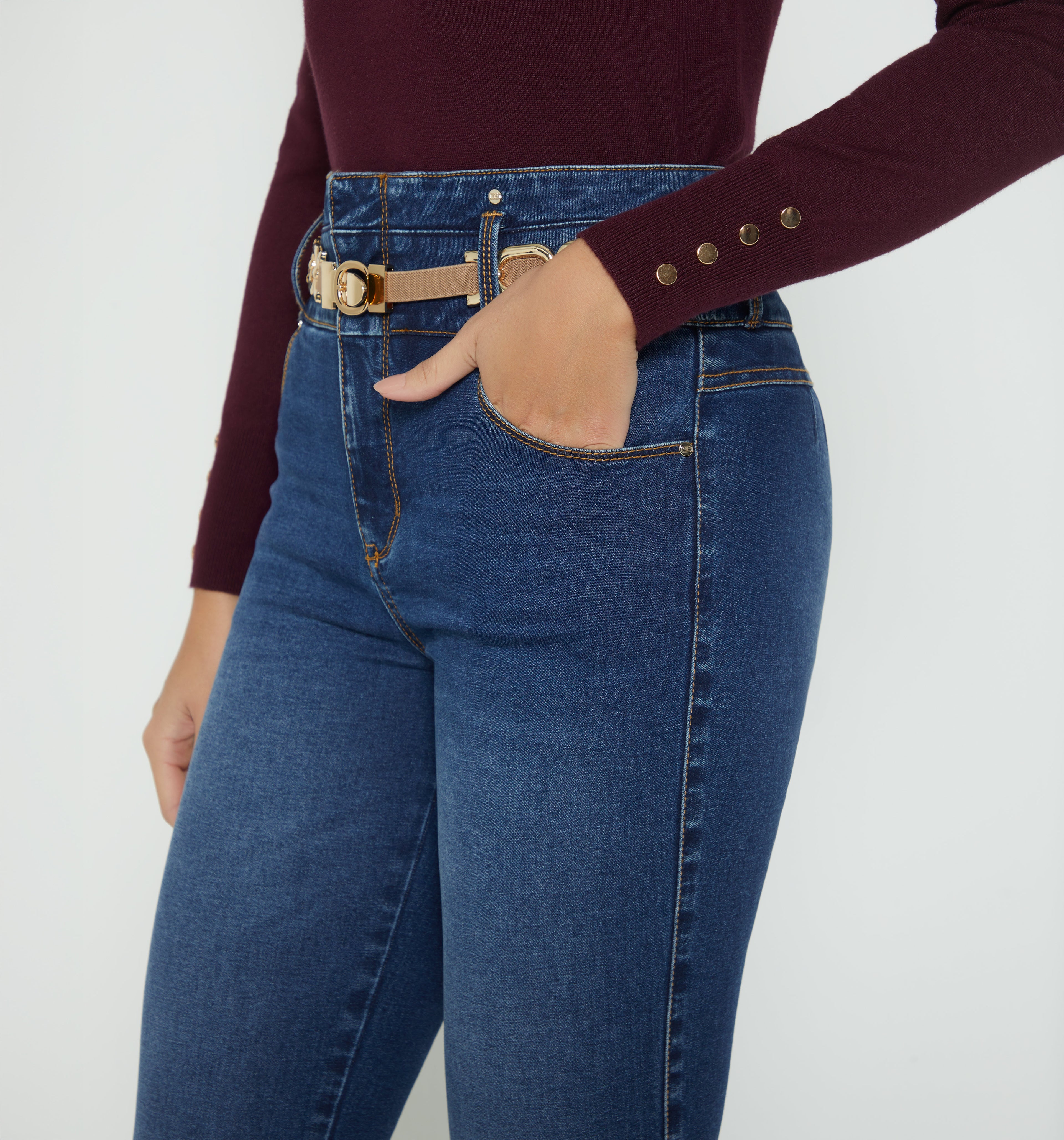 Jeans Ultraslim Super Alto Correa