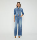 Jean Wide Leg Tiro Medio Bichos