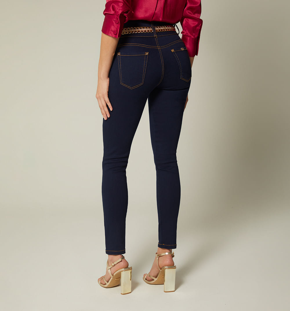 Jeans Ultraslim Tiro Super Alto Cinturon