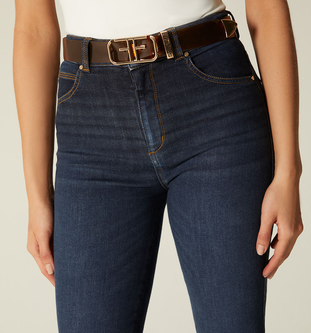 Jean  Skinny Tiro Alto Correa Vinilo