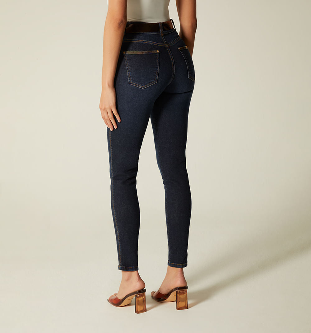 Jean  Skinny Tiro Alto Correa Vinilo