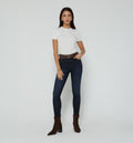 Jean Skinny Alto 5 Bolsillos Correa