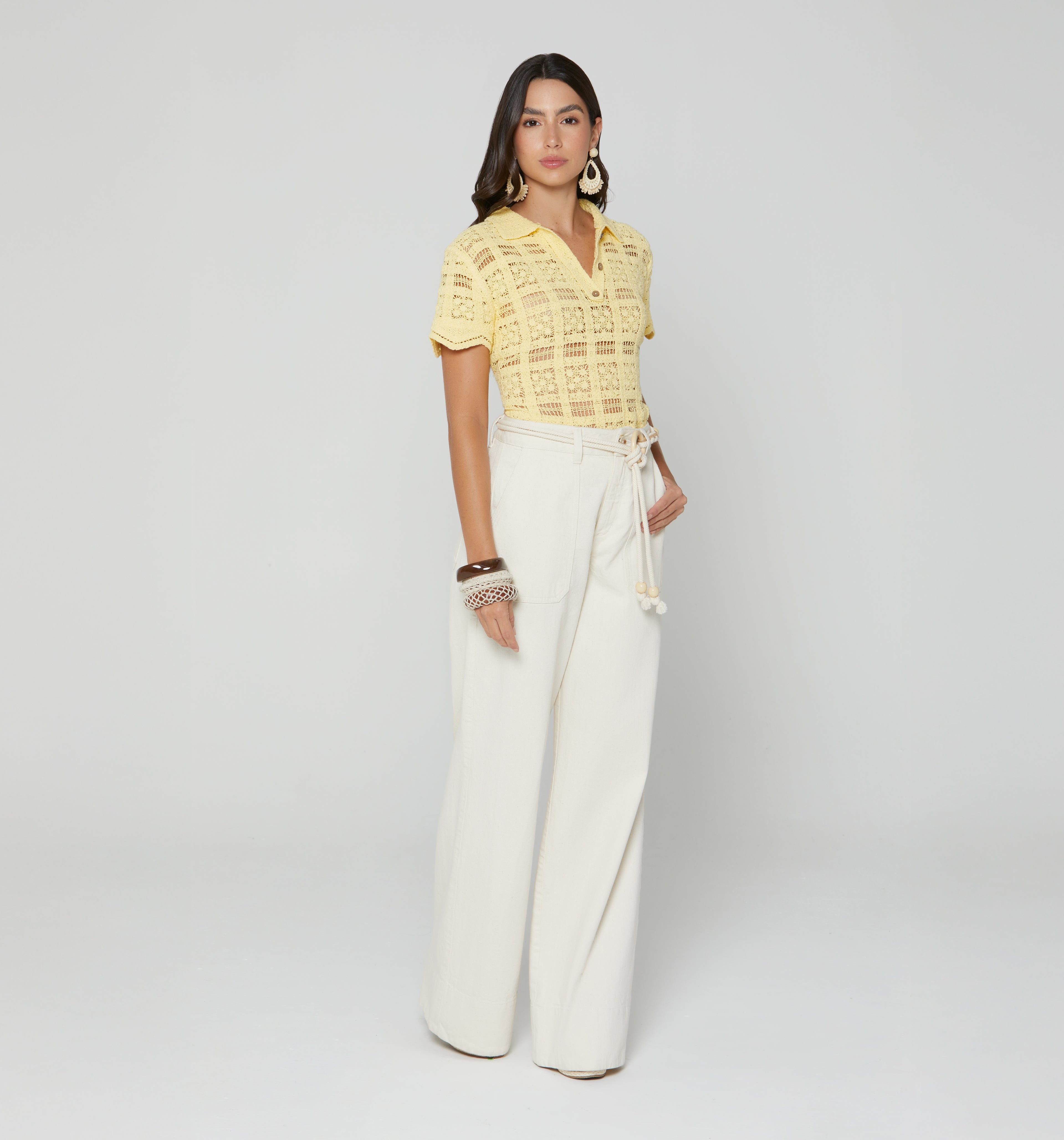 Jean Wide Leg Tiro Alto