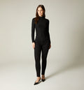 Jean Ultraslim Tiro Medio Pretina Con Vivos Para Mujer