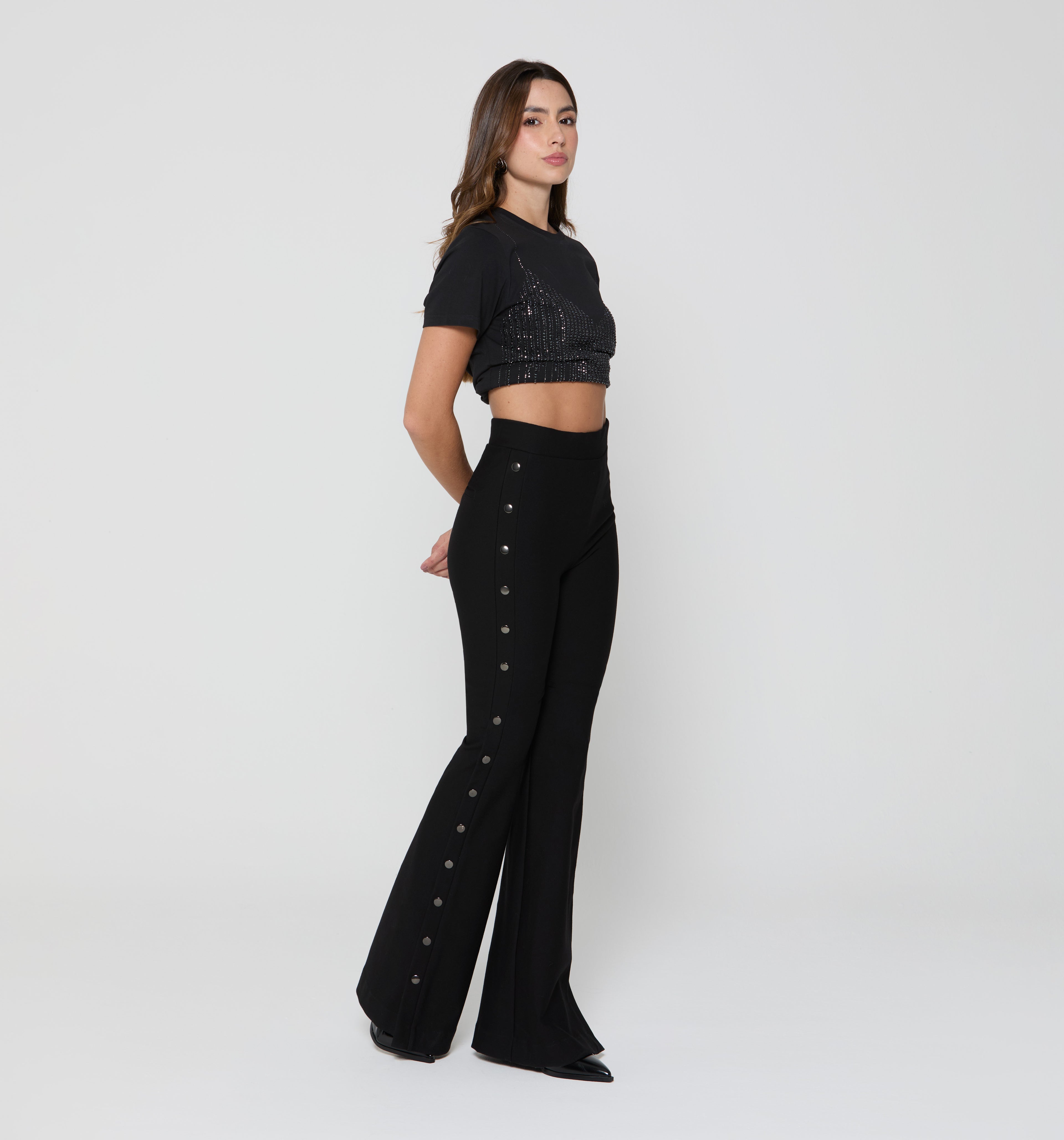 Leggins  Bota Campana Broches En Lateral