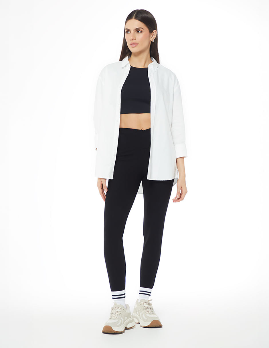 Leggins Pitillo Con Pretina Ancha