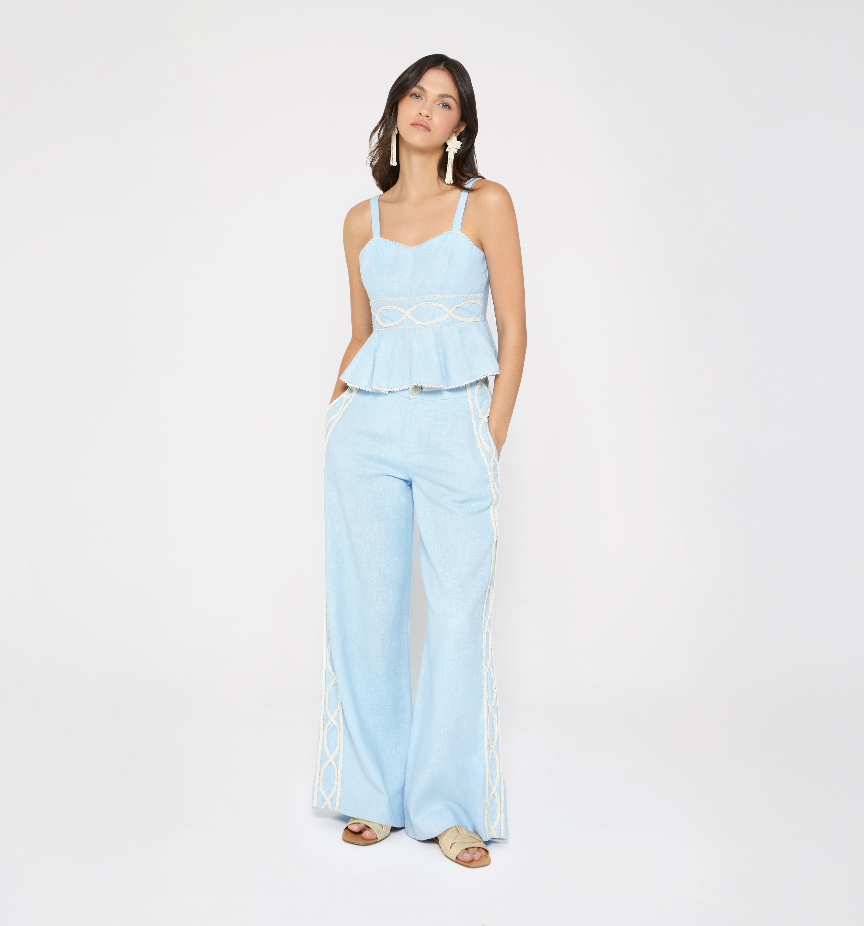 Pantalon Palazo Trensa En El Lateral
