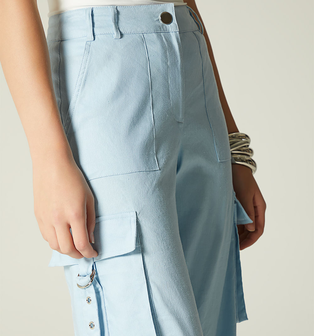 Pantalon Tiro Alto Cargo