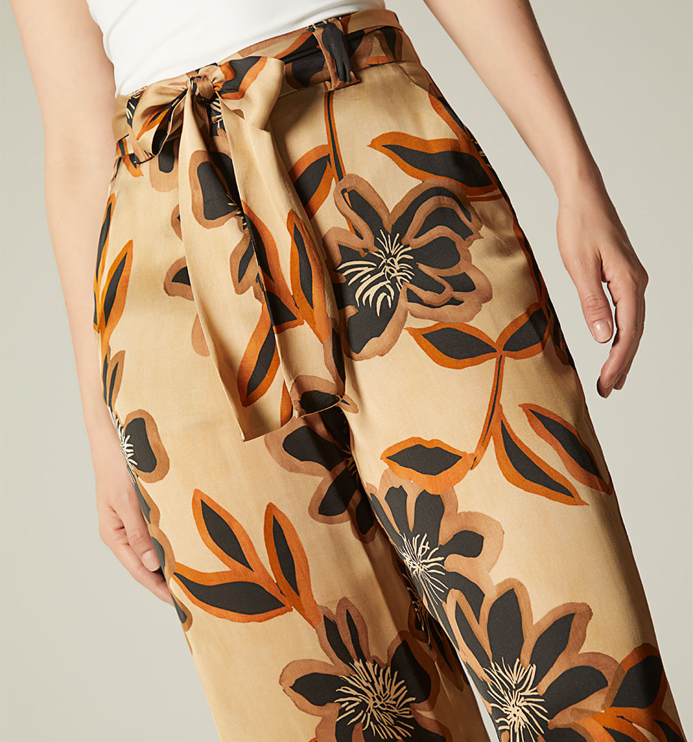 Pantalon Tipo Palazzo Estampado