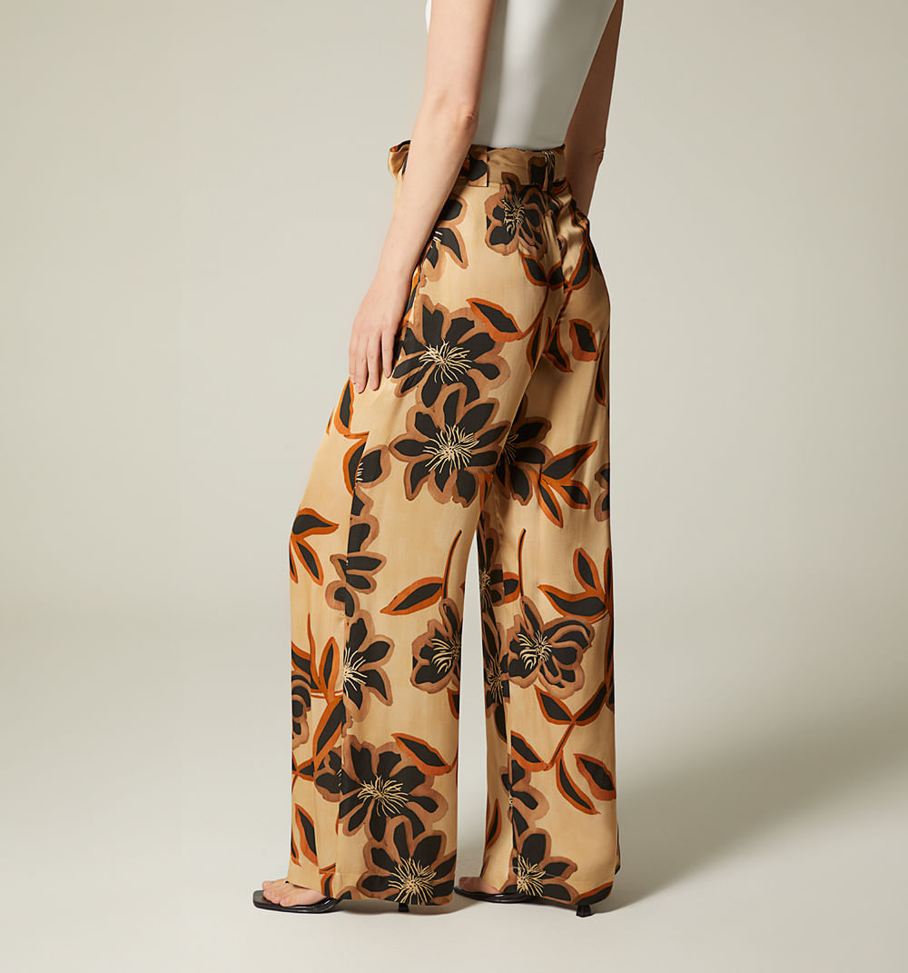 Pantalon Tipo Palazzo Estampado