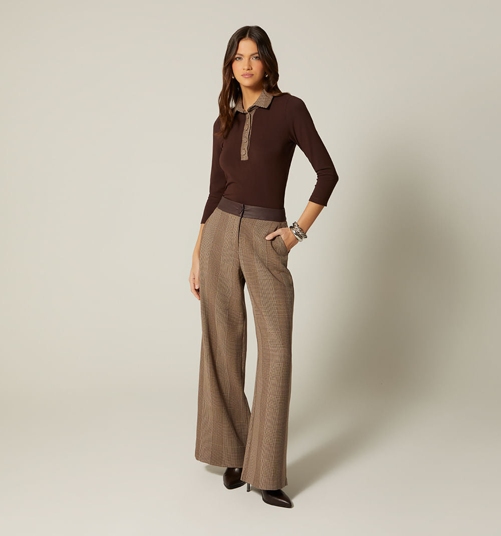 Pantalon Tiro Alto - Beige