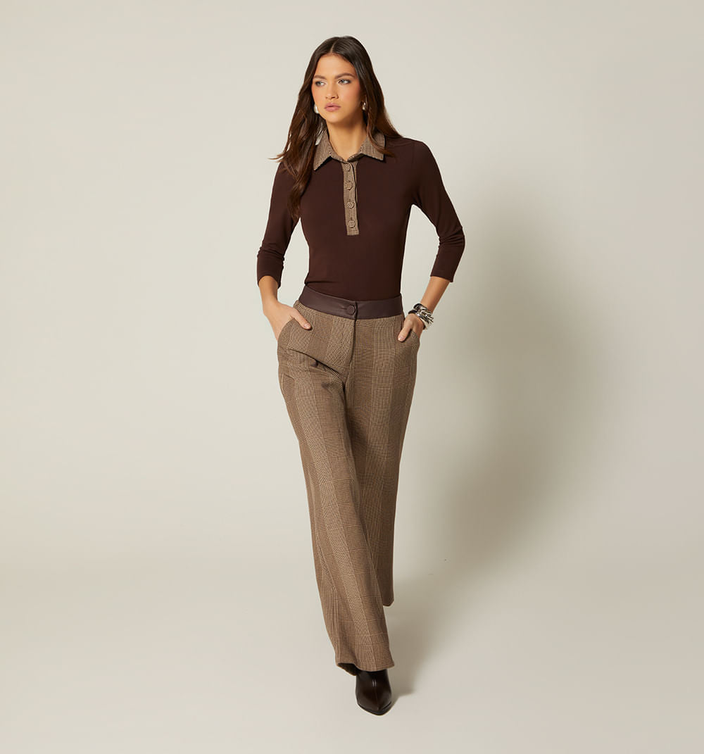 Pantalon Tiro Alto - Beige