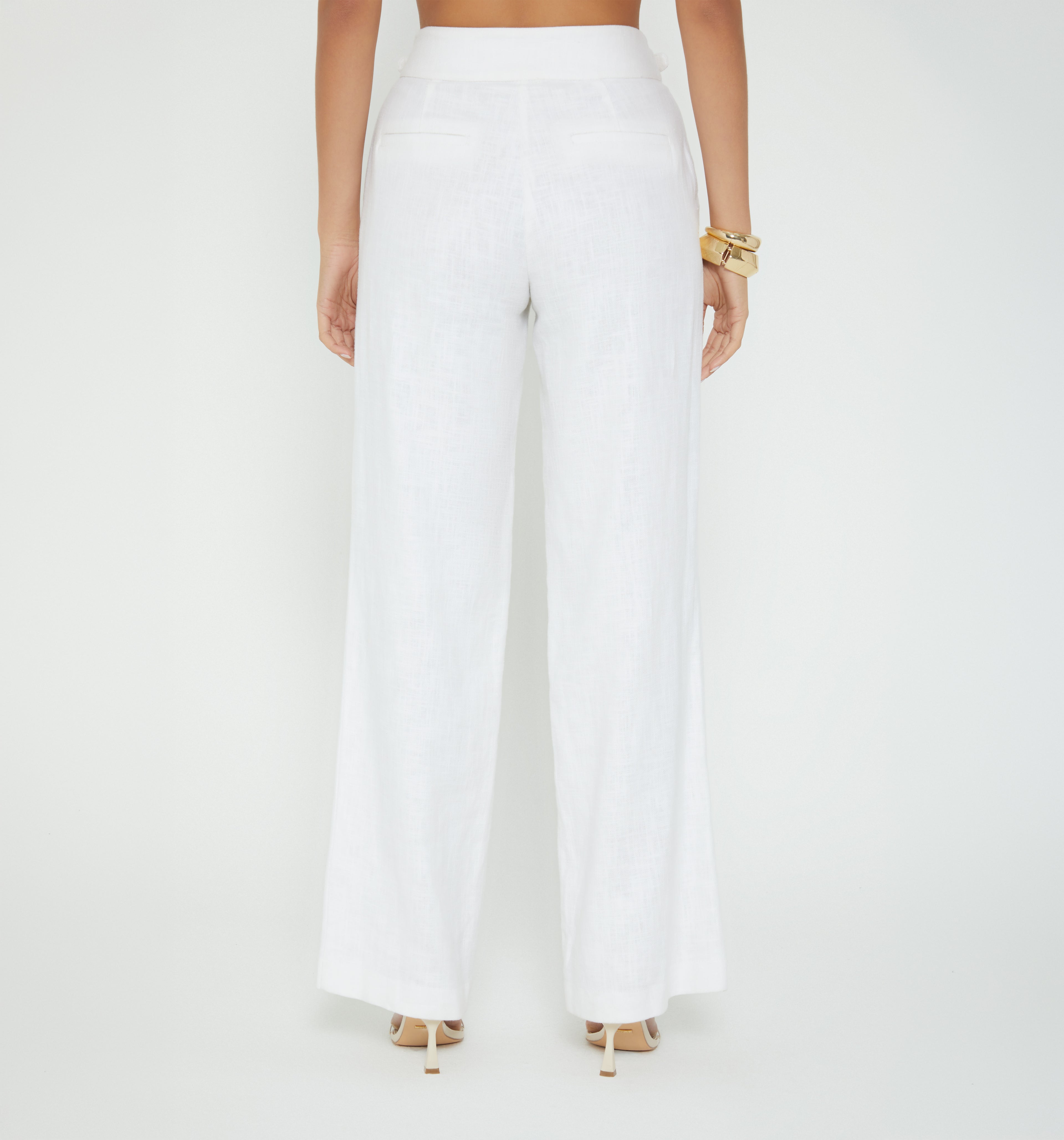 Pantalon Palazo Pretina Ancha Hebilla