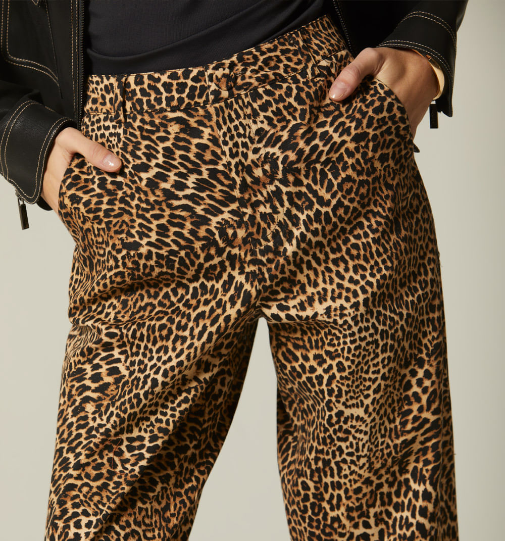Pantalon Tiro Alto Recto - Caki