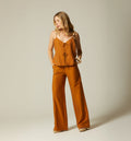 Pantalon Palazo Tiro Alto Con Correa
