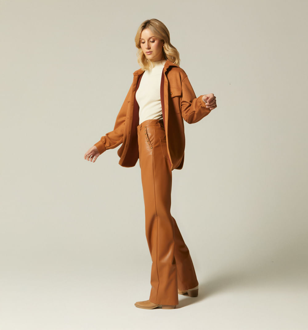 Pantalon Tiro Alto - Tierra