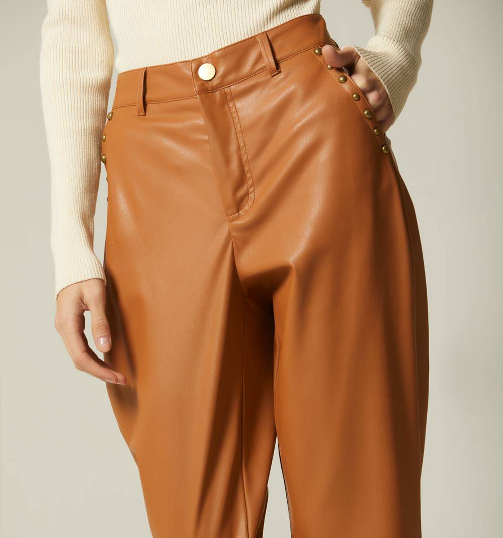 Pantalon Tiro Alto - Tierra