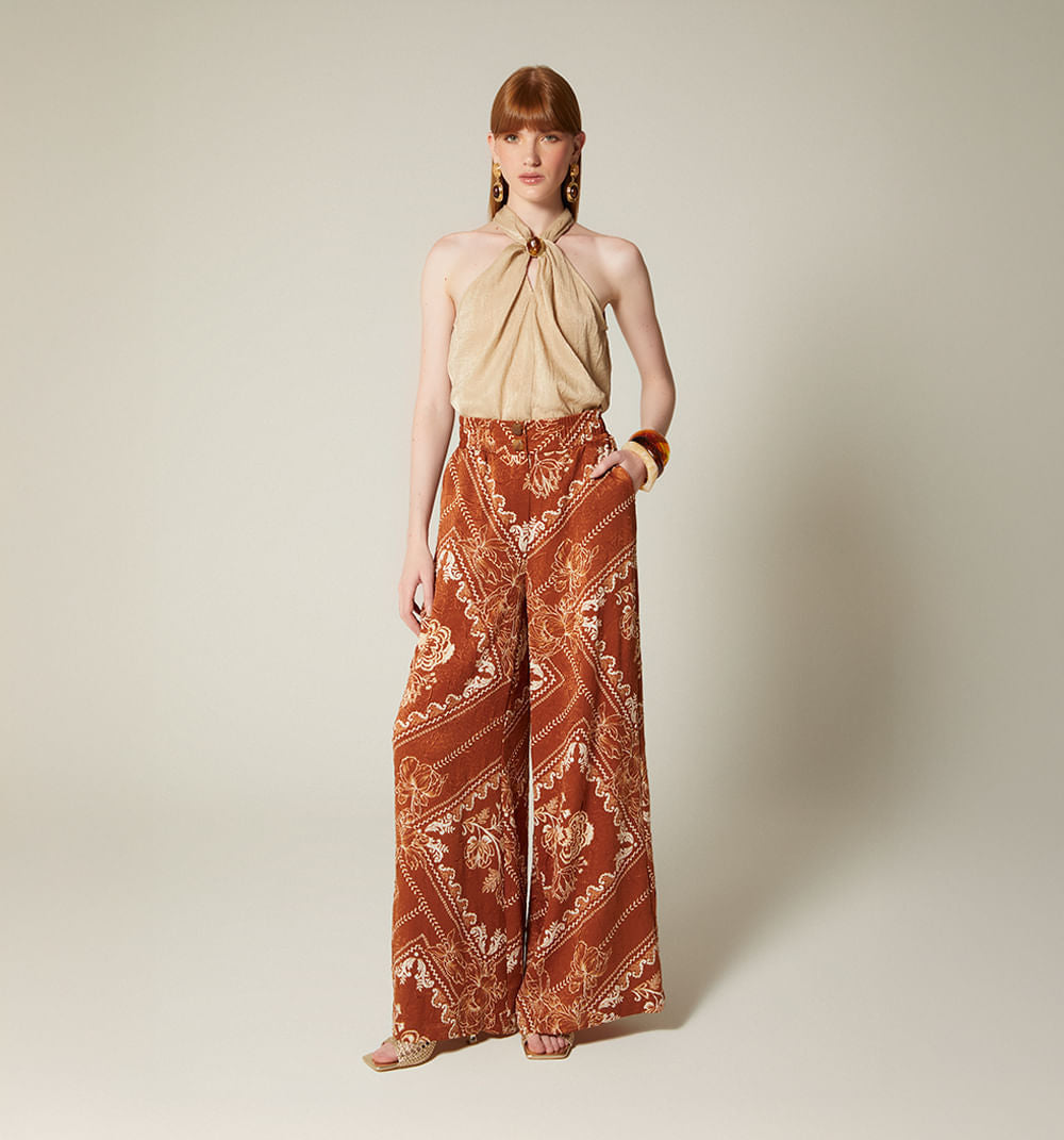 Pantalon Palazzo Pretina Ancha