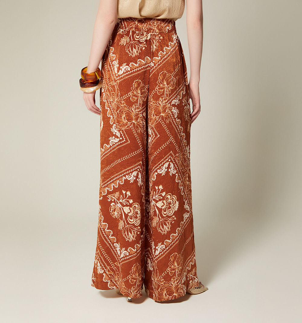 Pantalon Palazzo Pretina Ancha - Multicolor