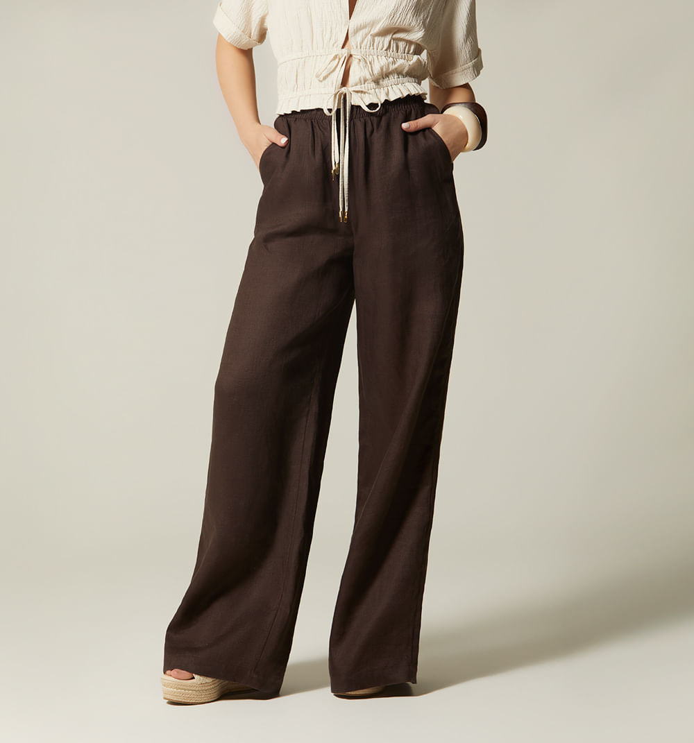 Pantalon Tiro Alto Bota Ancha S0034