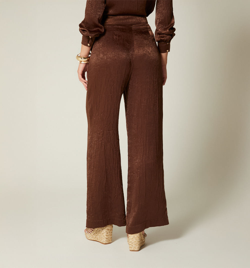 Pantalon Palazzo Tiro Alto