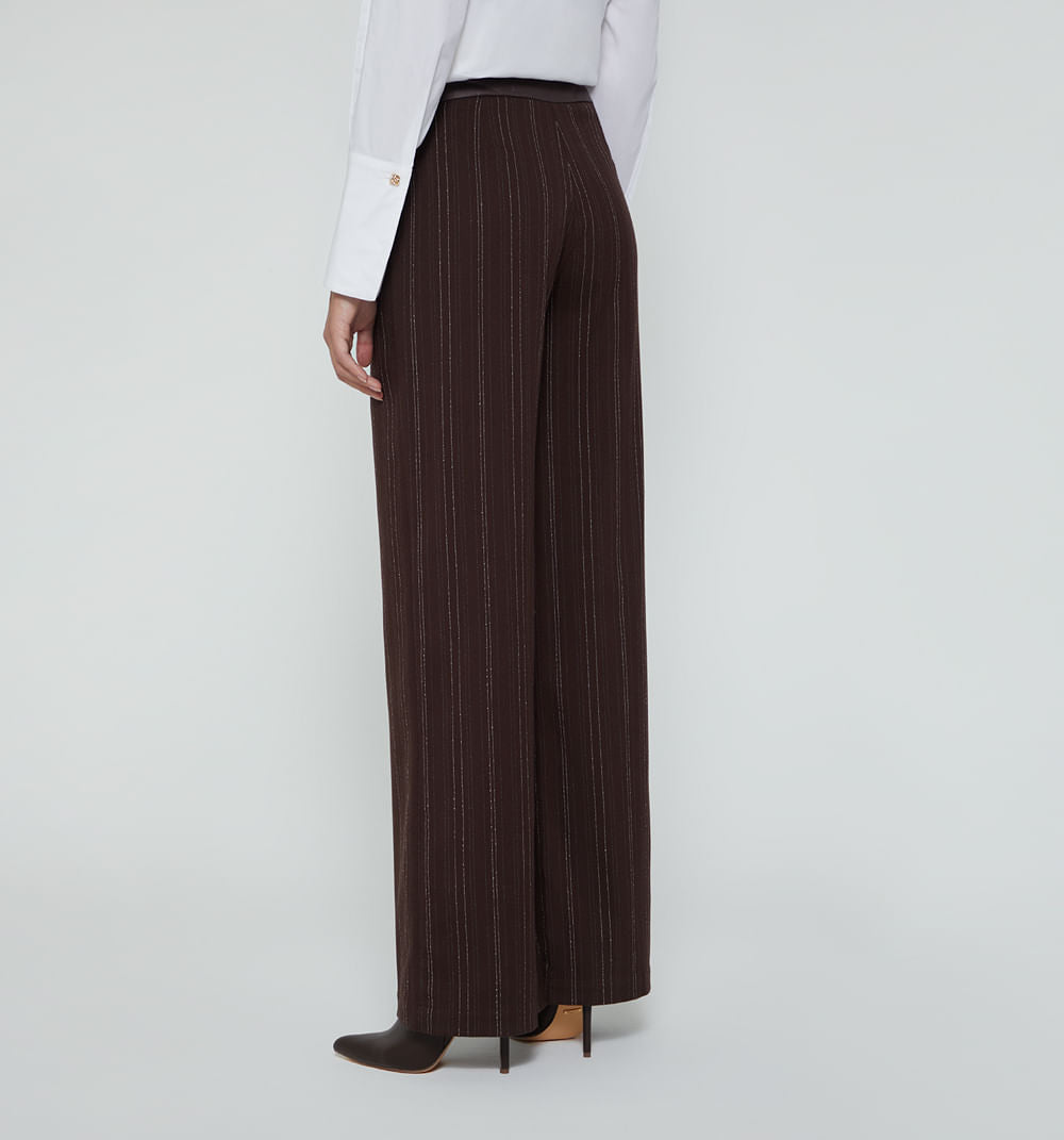 Pantalón Recto Pretina En Pu