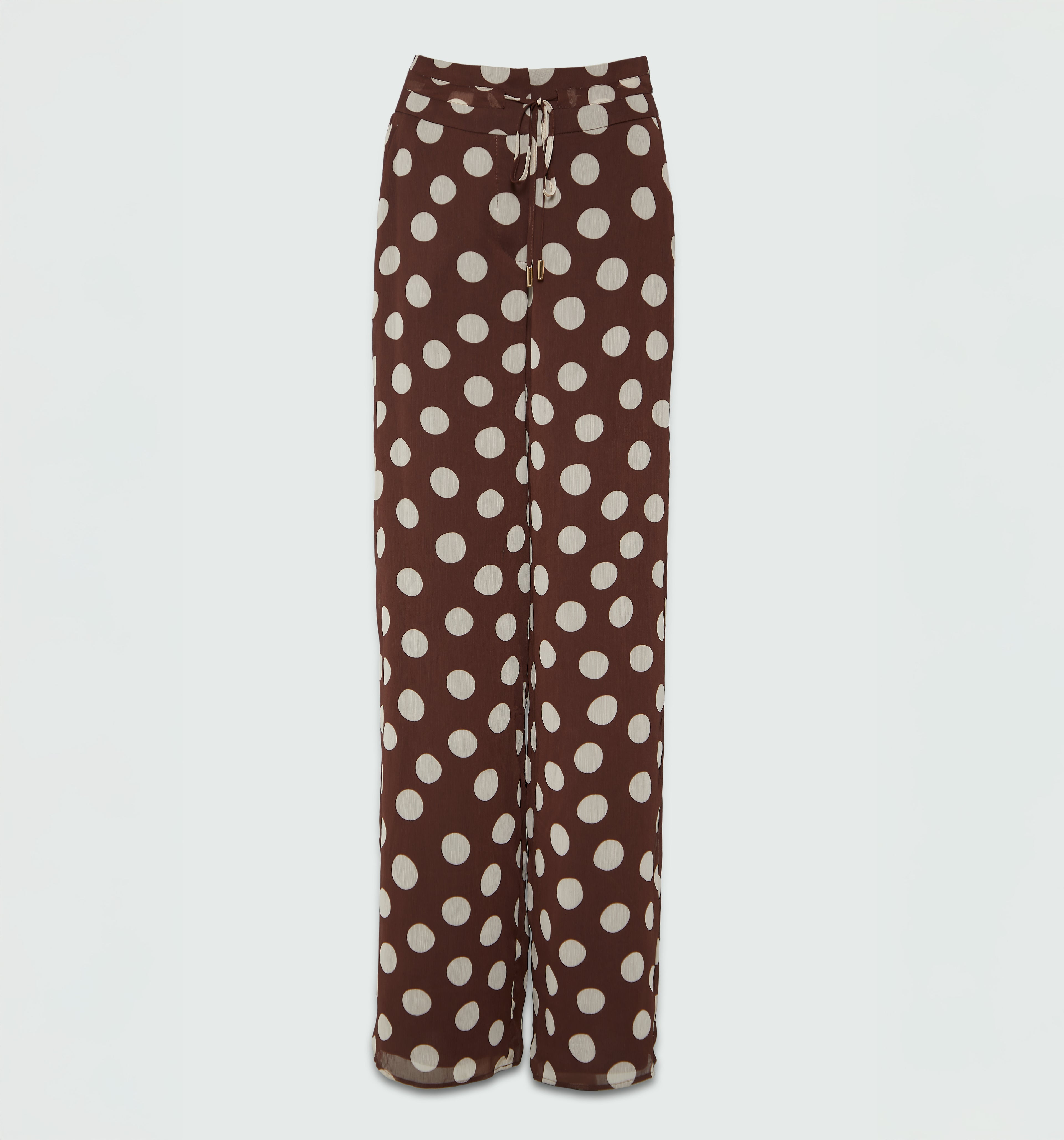 Pantalón Palazo Pretina Ruchada - Cafe