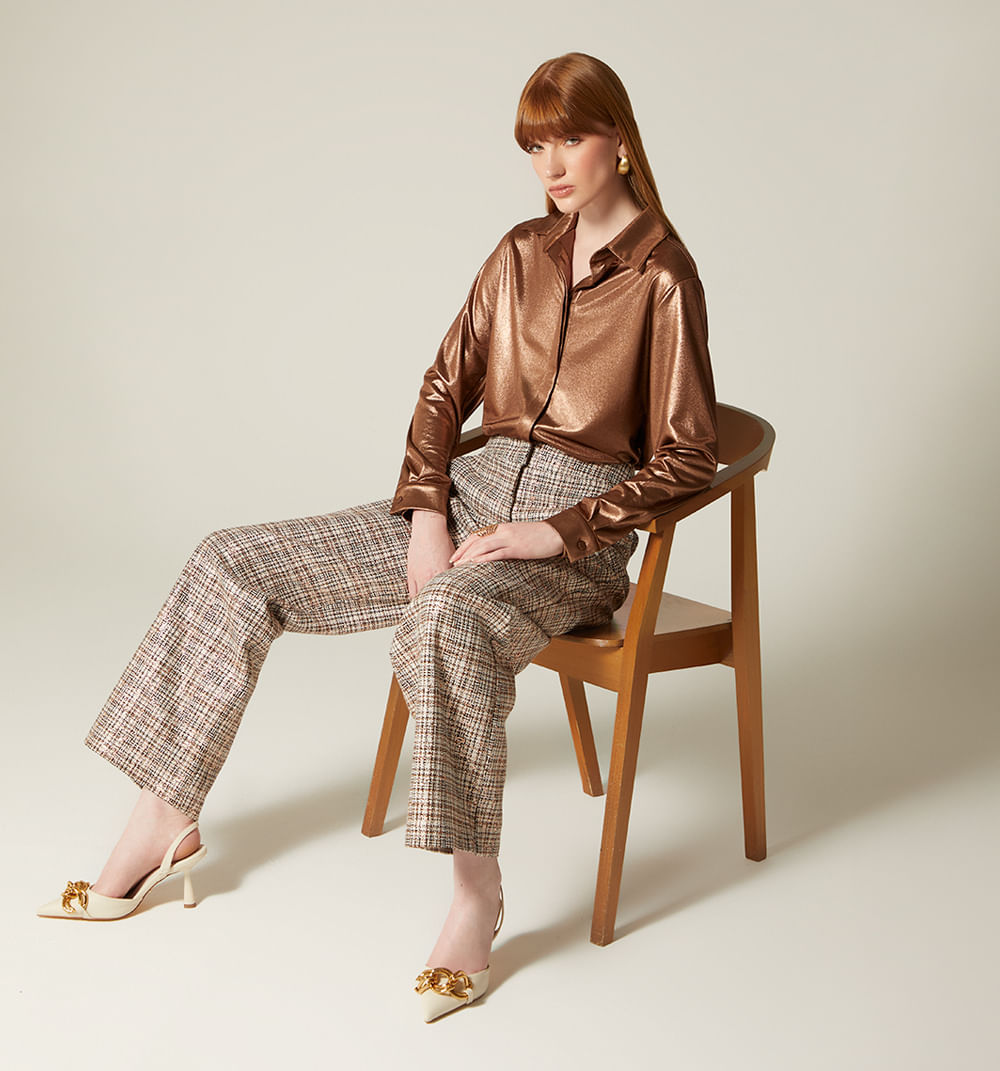 Pantalon Tiro Alto - Multicolor