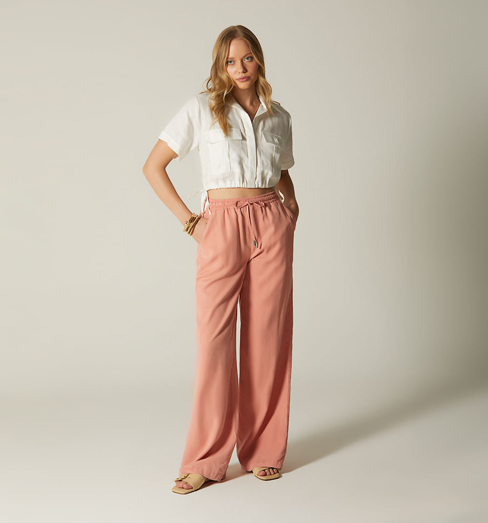 Pantalon Bota Recta - Coral