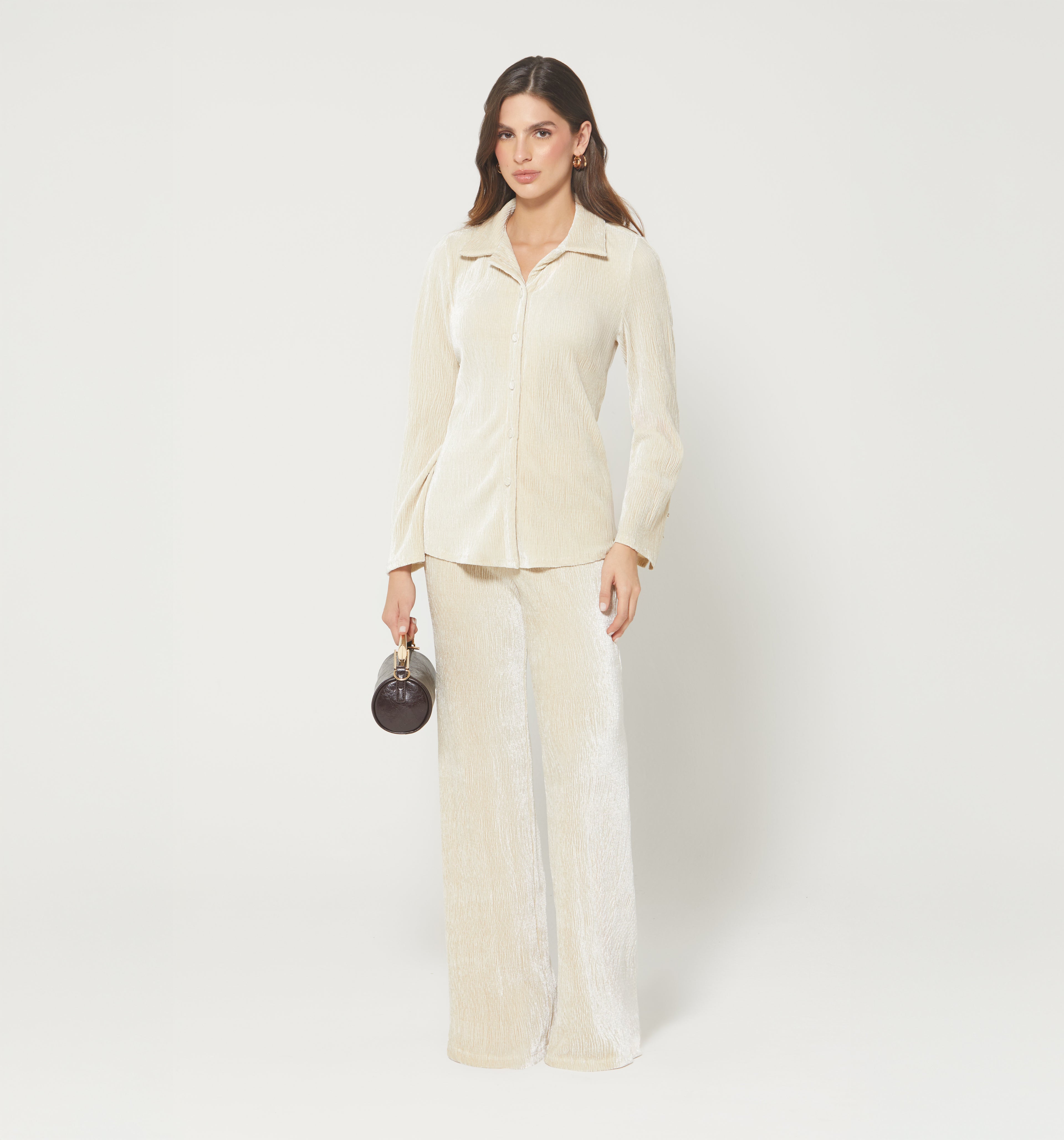 Pantalon Palazzo Tiro Alto