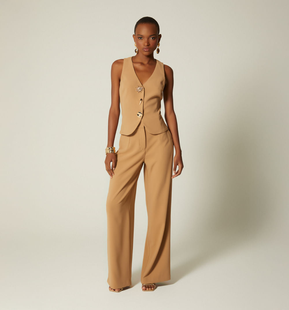 Pantalon Tiro Alto - Gris