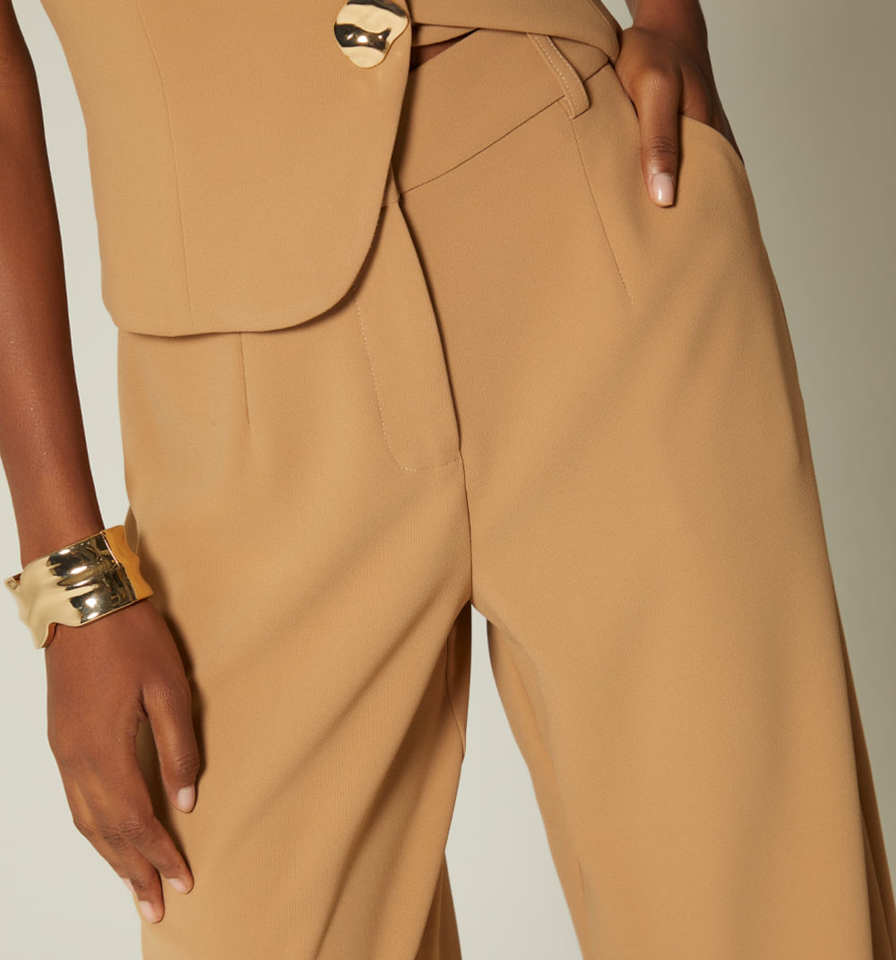 Pantalon Tiro Alto - Gris