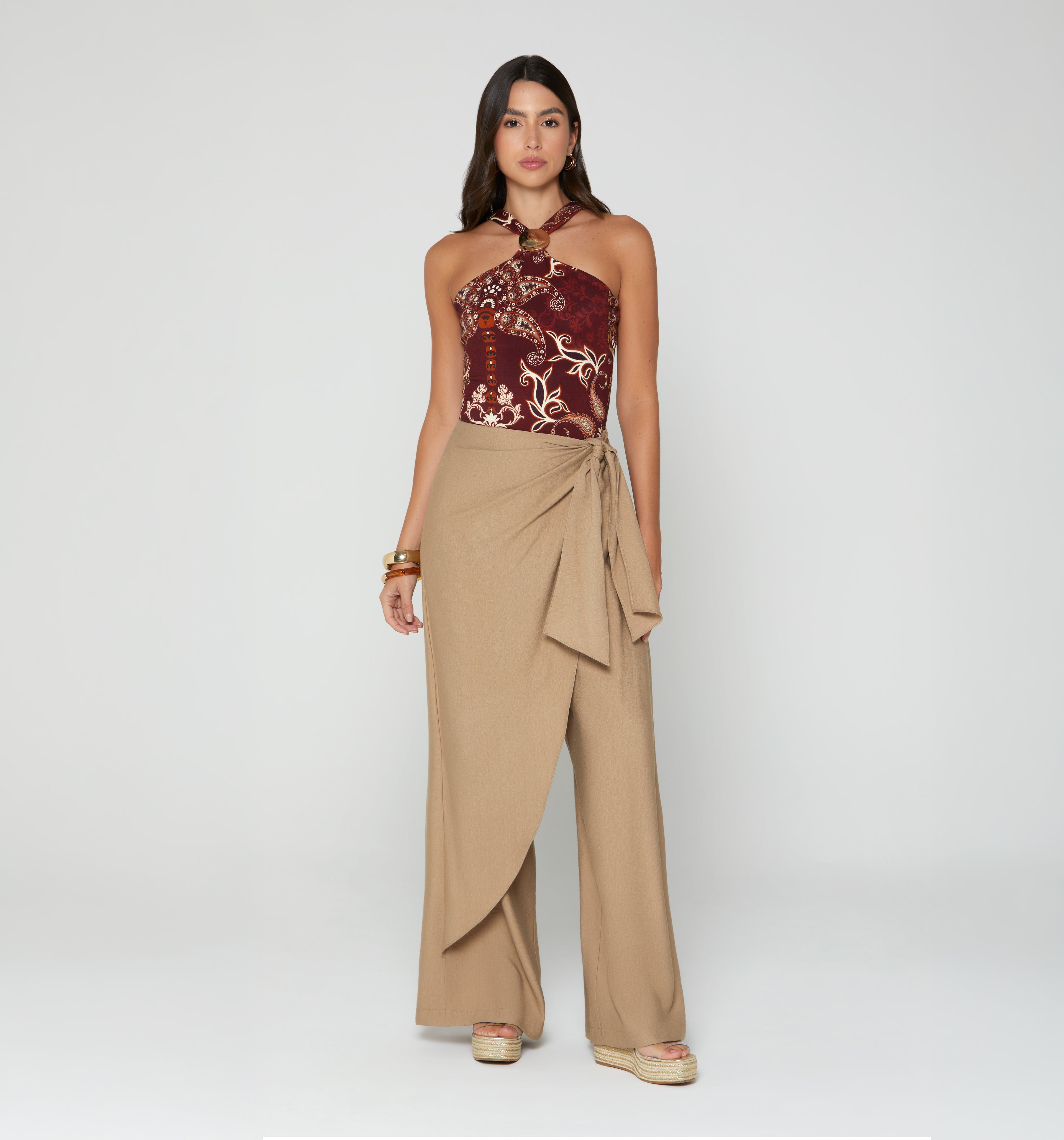 Pantalon Palazo Con Pareo