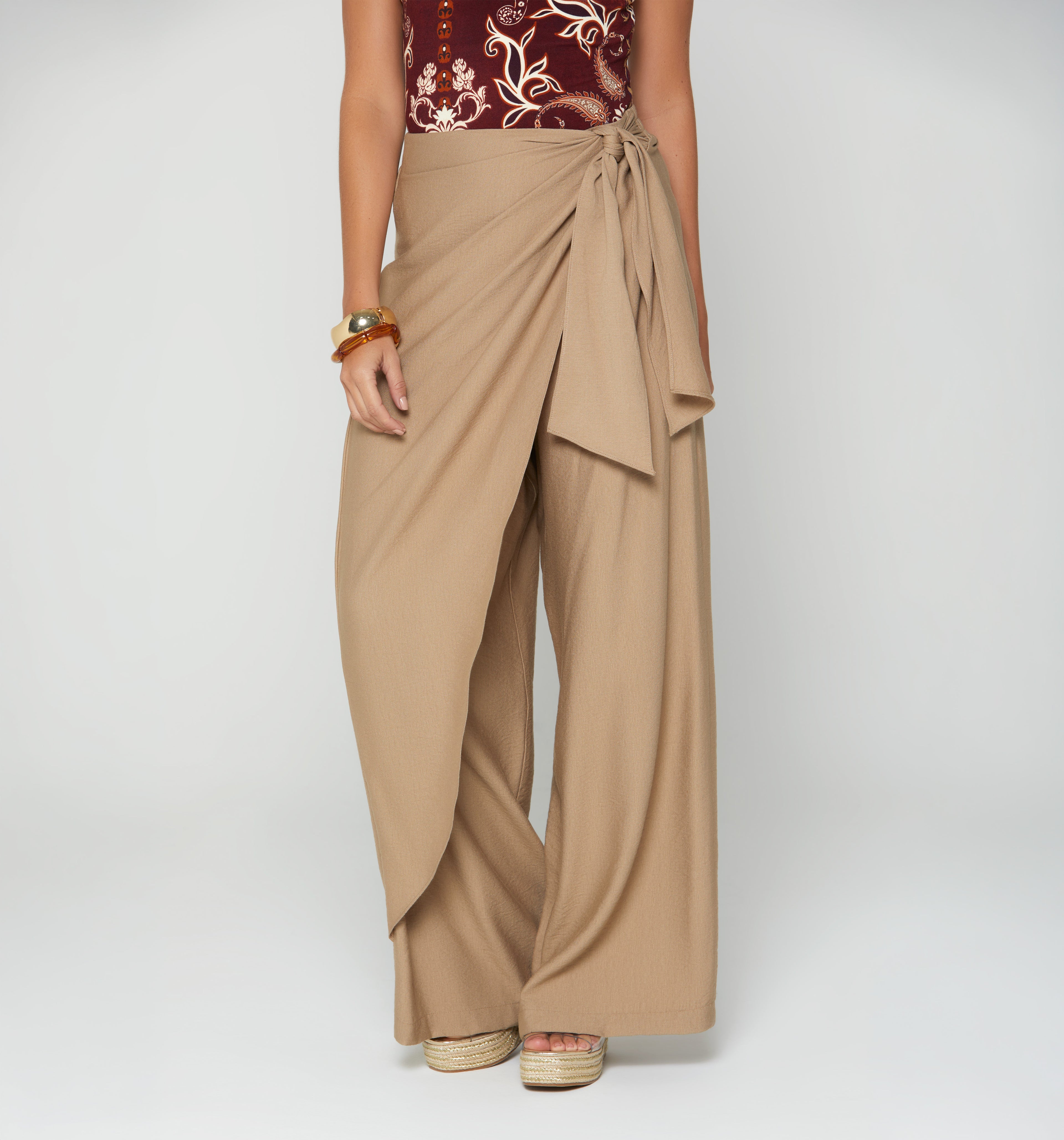 Pantalon Palazo Con Pareo