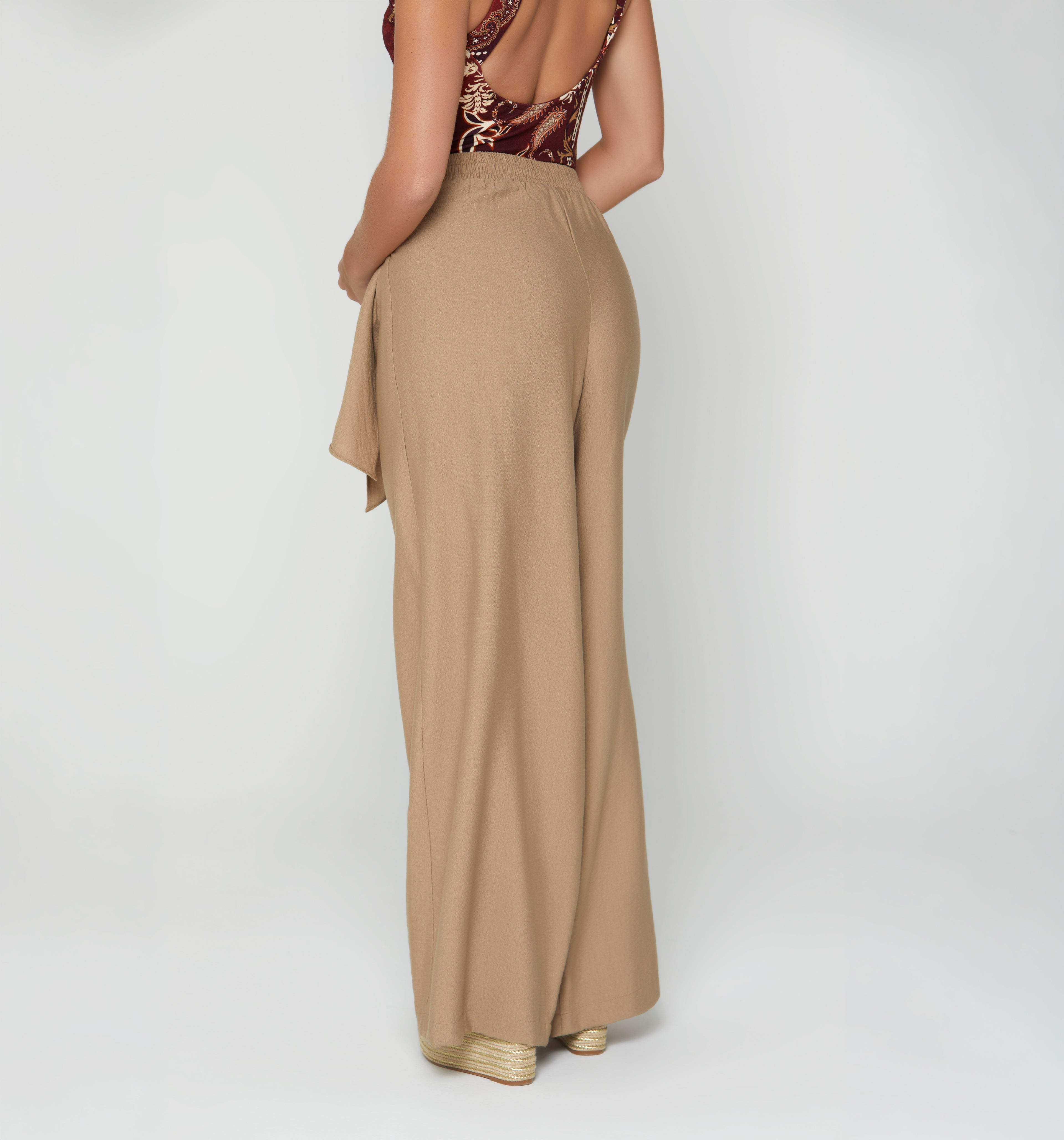 Pantalon Palazo Con Pareo